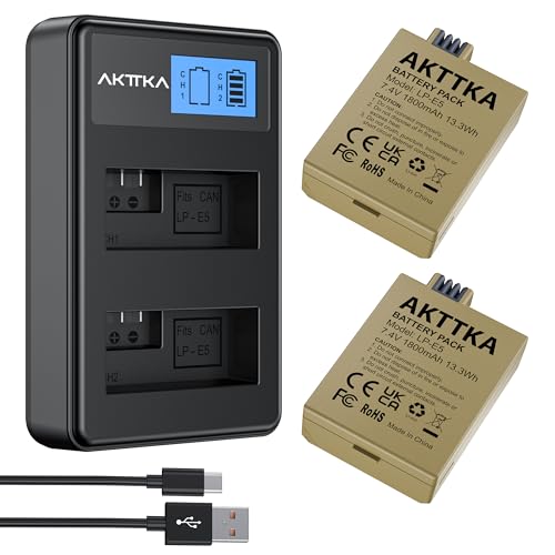 【Display di Ricarica LCD in Tempo Reale】 Il caricatore doppio per LP-E5 è dotato di schermi LCD indipendenti per ogni slot batteria, che mostrano il progresso di ricarica in tempo reale. Rimani sempre aggiornato sul livello della batteria per evitare interruzioni improvvise durante le riprese.