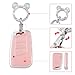 XUPEIXUN 6 Pcs Pink Car Accessories for VW Volkswagen Tiguan Atlas Jetta Passat Golf Alltrack Key Fob Cover with Bling Keychain Cute Rhinestones Hooks