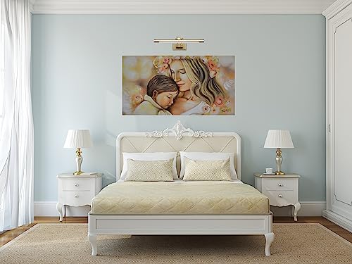 Leonlite Swivel Led Picture Light, Plug-In & Hardwired, Cri90, Full Metal Picture Frame Lighting For Wall Art, Painting, Swing Arm Artwork Lamp For Portrait, Bookshelf, 3000K Warm White, Antique Brass #TOP4