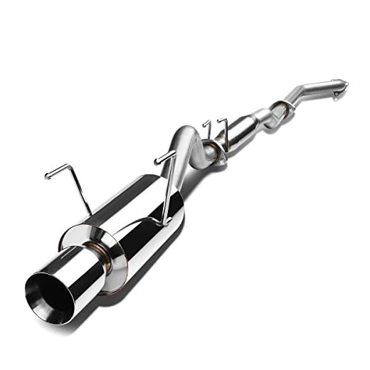 DNA MOTORING CBE-ARSX-NS-NRT Stainless Steel Cat Back Exhaust System [Compatible with 02-06 Acura RSX DC5 Non Type-S]
