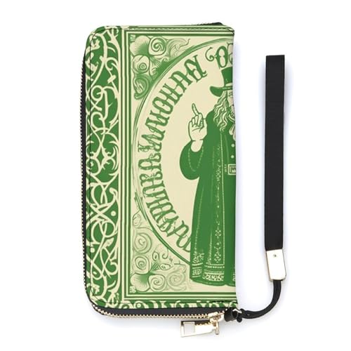 Portafoglio minimalista da uomo irlandese Blessing St Patricks Day Print Bifold Wallet carino portafoglio da viaggio da donna 20 x 10.5 cm benedizione San Patrizio