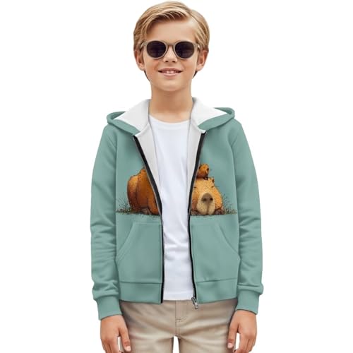 Unisex Kids Zipper Hoodies Boys Zip Up Hooded Sweatshirts Hoody Long Sleeve Hoodie Jacket with Pocket Hooded S-XL