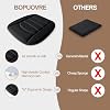 BOPUOVRE Memory Foam Car Seat Cushion with Breathable Fabric & Non-Slip Gel, Universal Fit for Car Truck Office Home 19.6x18x1.2 Black