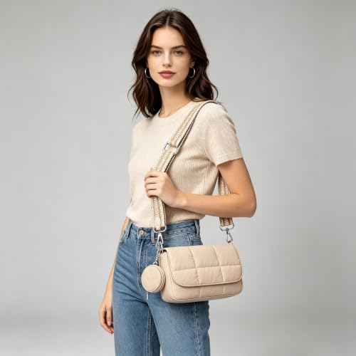 Image of JEEHAN Quilted Crossbody Bags for women Designer Shoulder Handbags Small Purse