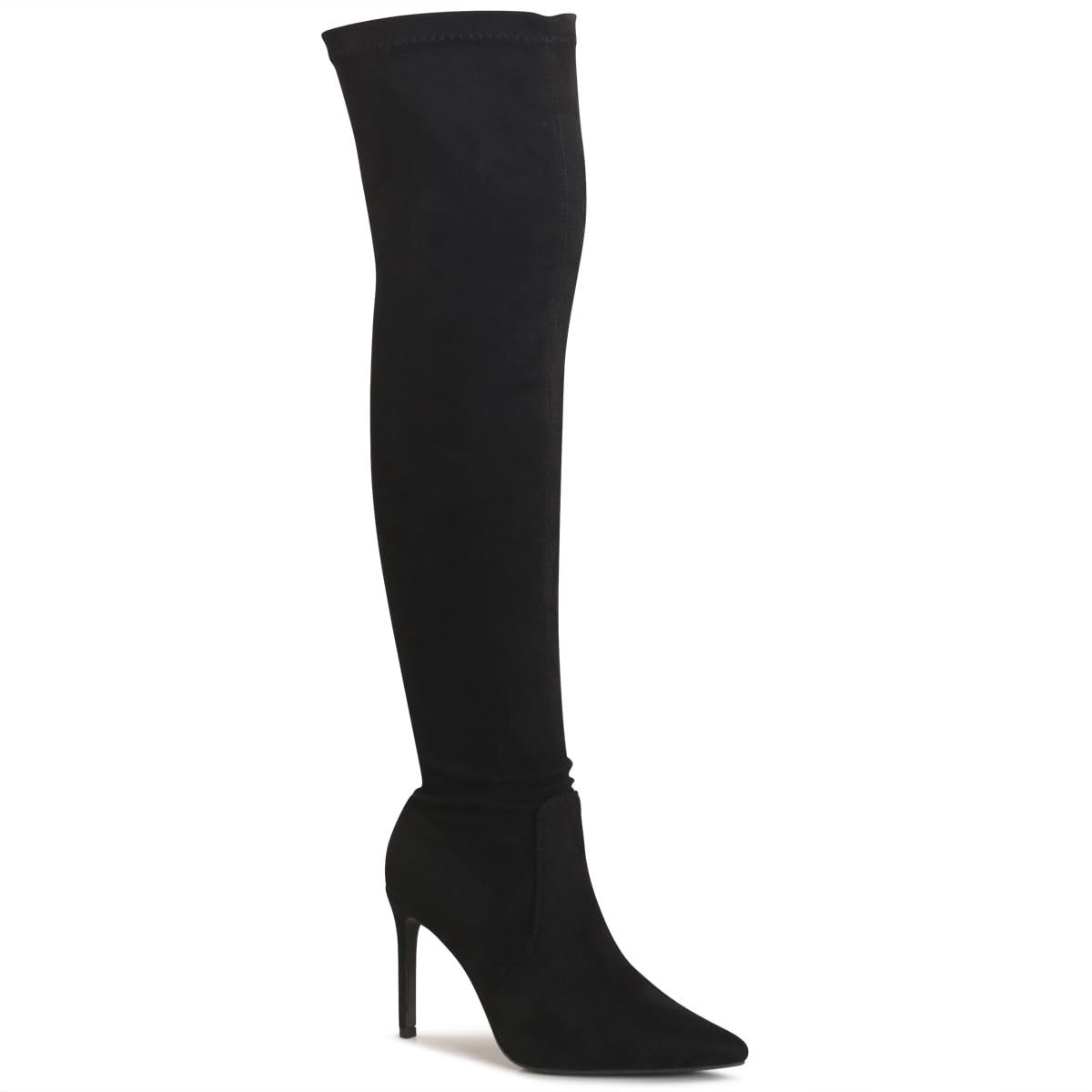 3206 Damen Spitze Overknee Stiefel Velours
