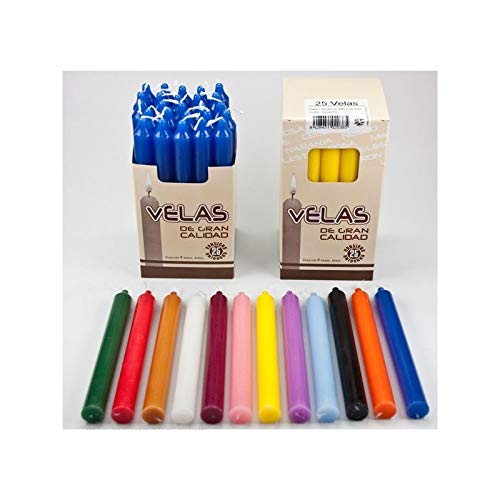 Pquete de Velas cilindricas Rojas 25 Unidades