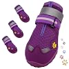 Dog Shoes FISHOAKY Dog Shoes for Large Dogs Mesh Breathable Dog Boots Paw Protectors for Summer Hot Pavement Winter Snowy 360Anti Slip 4Pcs Dog Booties with Reflective Purple Size 6