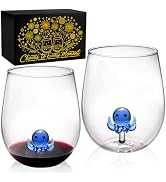 The Shark Stemless Wine Glass™ Ocean Collection - Octopus, Sea Horse