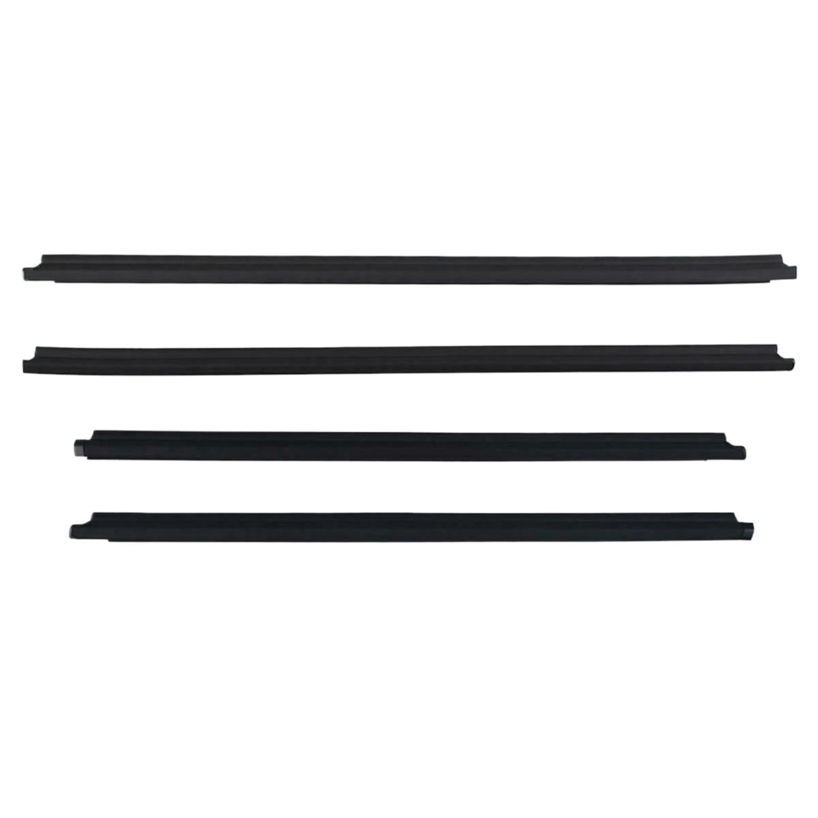 Mashrgx One Color 4Pcs Car Door Window Sealing Strips Black Glass Waterproof Weatherstrip Rubber Fit For Toyota For Fortuner 2004-2015 Automotive Window Door Seals