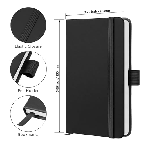 Premium A6 Leather Notebook with 160 Lined Pages & Pen Holder - Image 2