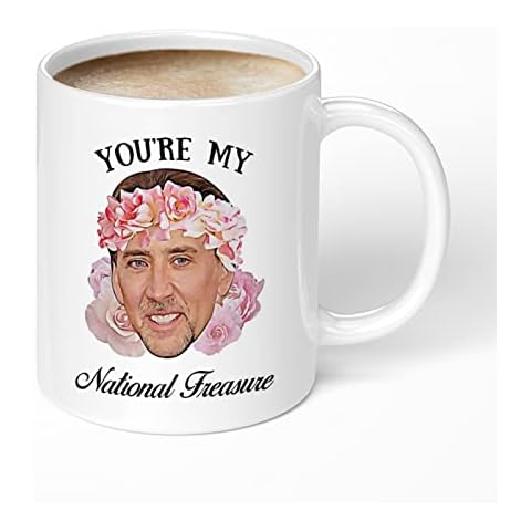 Aigori Coffee Mug For Coffee Lover, You're My National Treasure Coffee Mug(11oz), Gift for Men Women Halloween Christmas Birthday Mother Father Friends (B) Cover