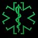 Medical Cross Patch PVC EMS Compatible with Velcro (Red White Glow Dark)