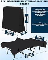 Tischtennisabdeckung für den Außenbereich, wasserdicht, 600D Indoor-Tischtennisabdeckung, passend für universelle 2,7 x 1,5 m Klapptische und flache Tische, Sonnenschutz, strapazierfähig, faltbare – Ansicht 2