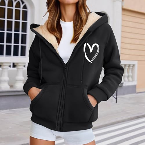 Sudadera con capucha de forro polar resistente con acabados para invierno negro 2