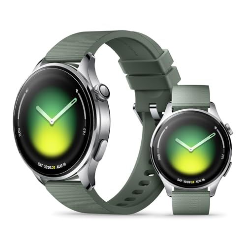 XIAOMI Watch 5 Smartwatch, Google Wear OS, NFC Pay, AI, Gemini, display AMOLED da 1,54'', durata della batteria di 6 giorni, GPS fitness tracker, controllo gestuale, Bluetooth da 47 mm, Green