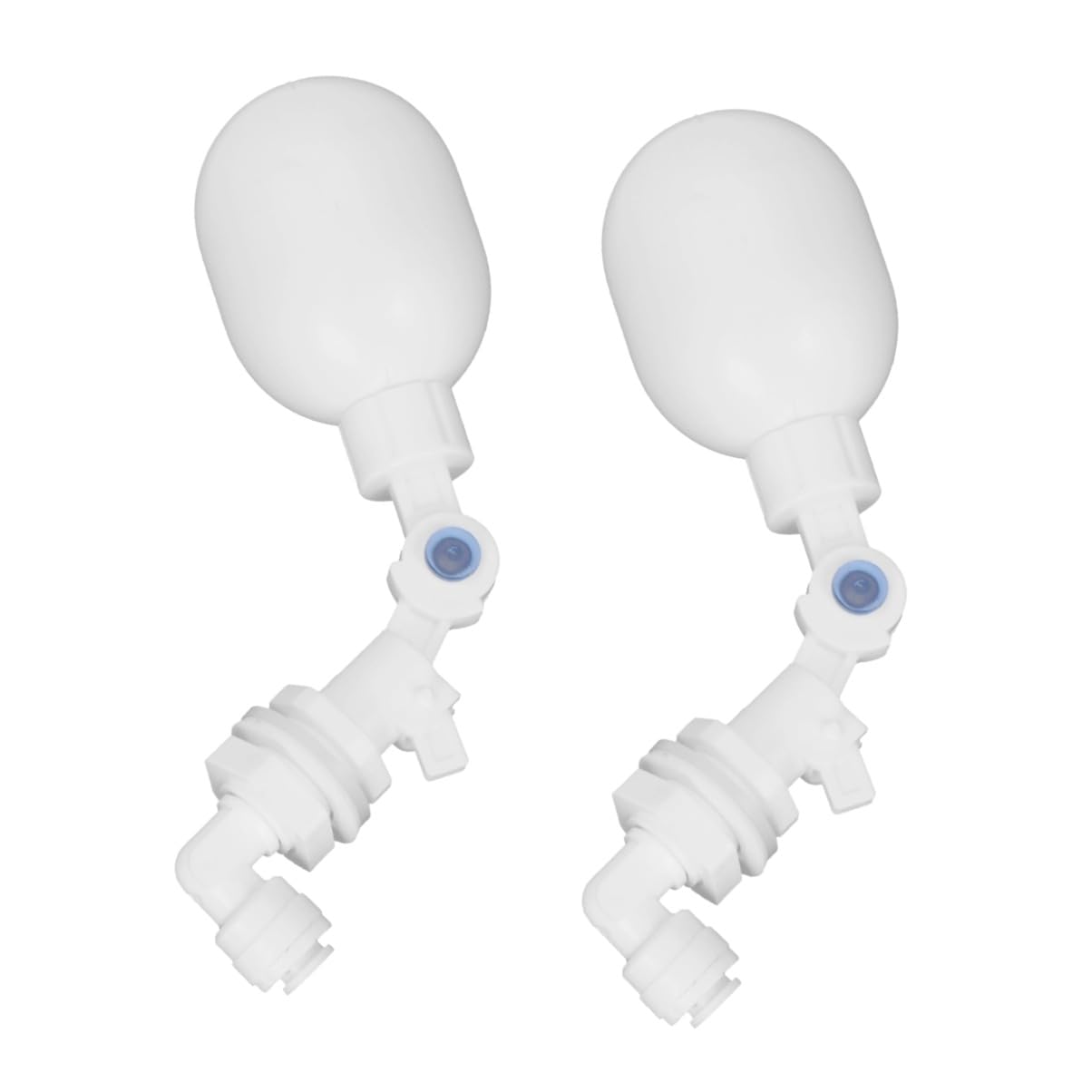 Beufee 2PCS Water Float Valve, Water Filter Float Ball Valve Adjustable Float Valve Water Tank Float Valves for Aquarium RO DI Reverse Osmosis System