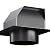 Hon&Guan 4 Inch Roof Vent Cap, Upgraded Airflow Roof Vents for Houses Watertight Galvanized Steel Roof Exhaust Vent for Ventilation System-with Damper
