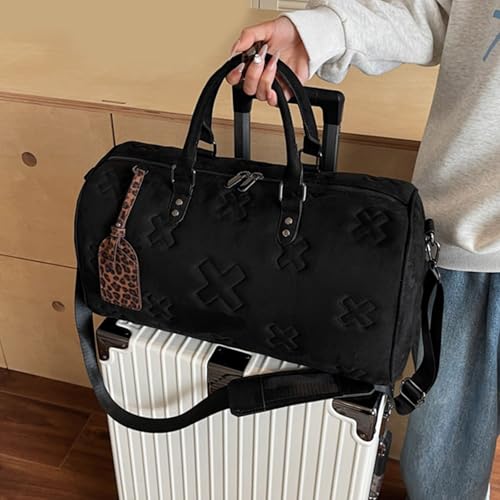 Sac de voyage en cuir PU gris idéal pour le week-end - 7