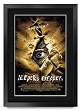 hwc trading jeepers creepers 1 (2001) gina philips regali stampato poster firmato autografo immagine per film memorabilia tifosi - a3 incorniciato