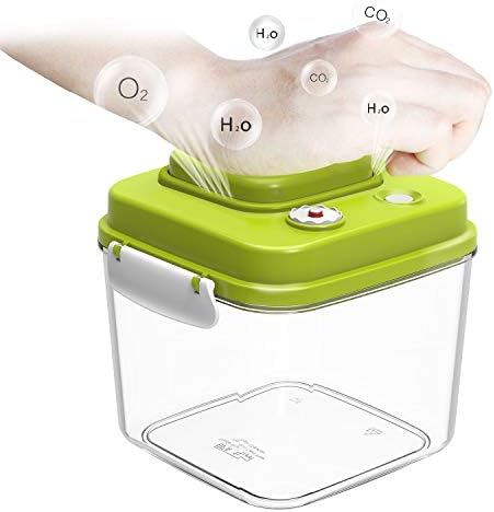 Food Storage Container Set with Vacuum Sealed Airtight Lid - Vacumaster Quick Marinator Leak Proof BPA-Free Storage Containers Great for Baby food Pumpable Press Type Fresh Keeper(1.4 Quart)