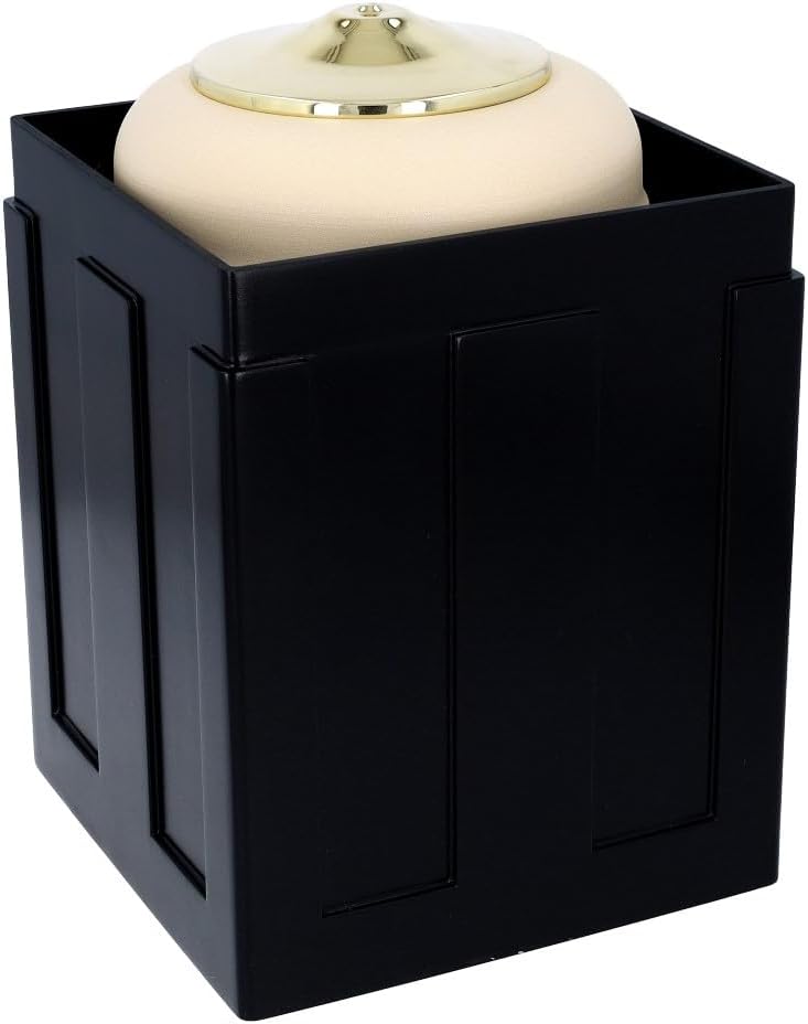 Burial set for funeral - Vault and metal urn set Funeral vault Complete burial niche Weatherproof urn (Cross/Vault)