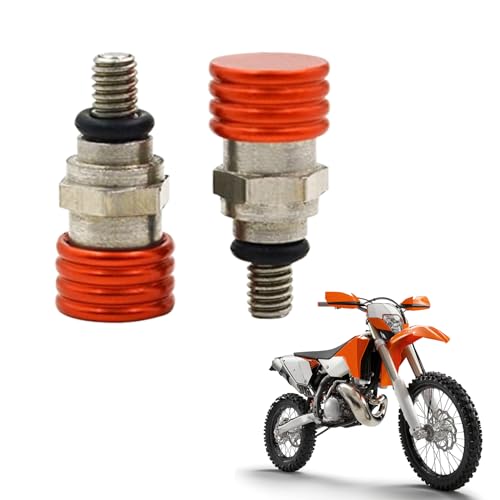 USTPO Motorrad M4 0,7 mm Gabel-Luftentlüfter Druckentlastung CNC Aluminium passend für SX SXF EXC SMR 125 150 250 350 450 alle Fahrradmodelle – Orange