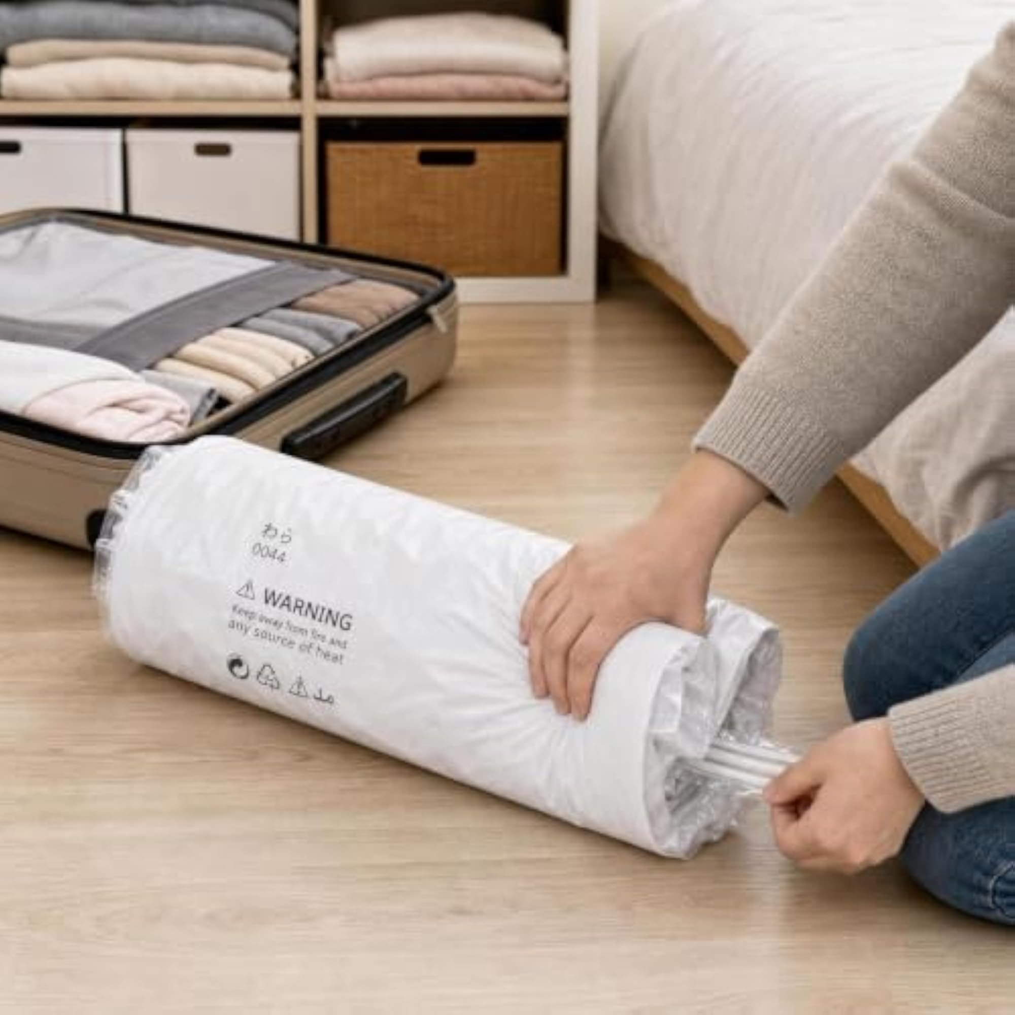 Taile Travel Hand-Roll Vacuum Compression Bags for Clothes