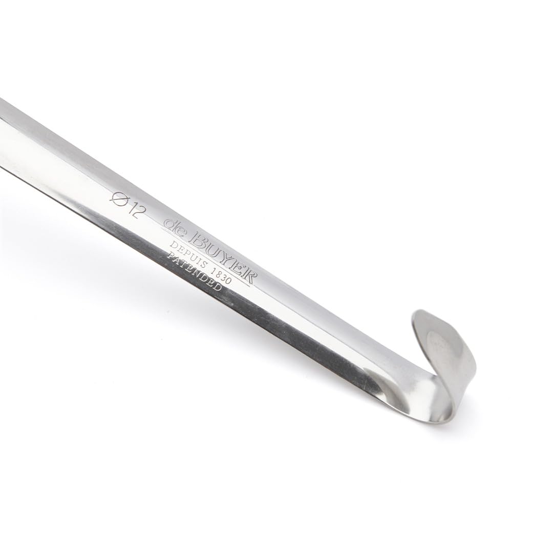 de Buyer - 3021.12 Łyżka bez spoin ze stali nierdzewnej - średnica 12 cm - długość uchwytu 35 cm