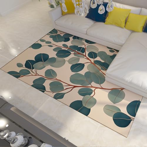 Tapis antidérapant lavable bleu-vert pour buanderie et cuisine moderne - 3