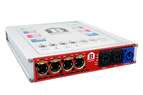 BARNCOLOR 4 x Ethernet; Color RED (1470, 1490, 1510, 1530). Power Cable NOT Included; Order BC-PowerCable-US for USA Operation.