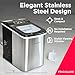 Frigidaire Compact Countertop Ice Maker, Makes 26 Lbs. of Bullet Shaped Ice Cubes Per Day, Silver Stainless