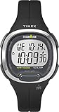 Timex Women's TW5M19600 Ironman Transit Mid-Size Black/Silver-Tone Resin Strap Watch