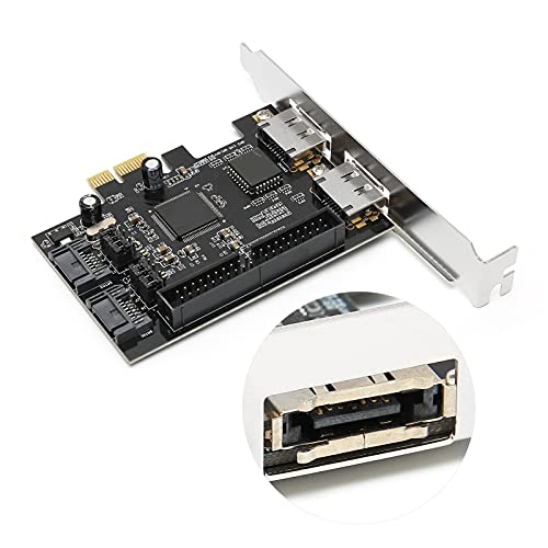 Tarjeta de control SATA PCI Express con adaptador eSATA e IDE para entornos RAID 6
