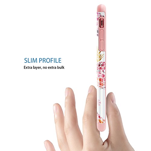 Fingic Iphone 7 Plus Case,Iphone 8 Plus Case Pineapple, Floral Pineapple Ultra Slim Case Hard Pc Soft Rubber Anti-Scratch Shockproof Protective Case Cover For Iphone 7/8 Plus (Pink02) #TOP6