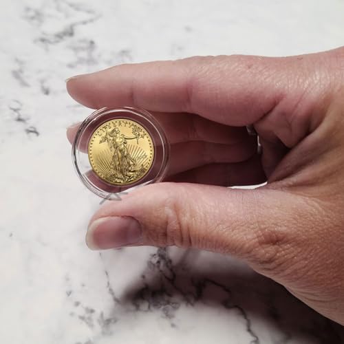 5 cápsulas protectoras para monedas 22mm para 1/4oz Gold Eagle miniatura 4