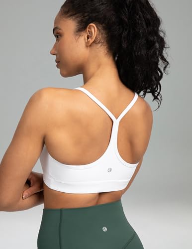 Image of Colorfulkoala Women's Dreamlux Y Back Sports Bra Low Impact Padded Workout Top with Built in Bra A-C Cups