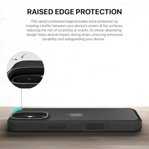 Image of CASEGEAR Bold Pro Back Cover Case Compatible with iPhone 16 | 14.8 Feet Drop Protection | 360 Complete Protection | Shockproof & Scratch Resistant | Black