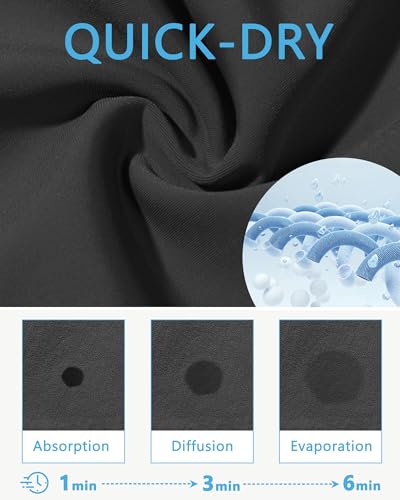 Womens' 5" Swim Shorts Tummy Control Quick Dry Swimsuit Bottom High Waist Loose Fitting with Zipper Pocket Liner UPF50+4