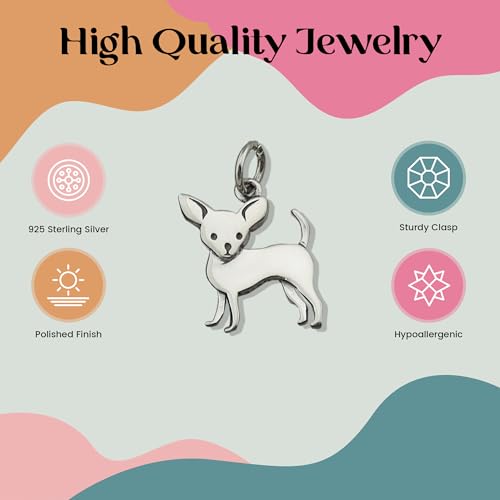 FashionJunkie4Life Sterling Silver 3D Dog Breed Necklaces3