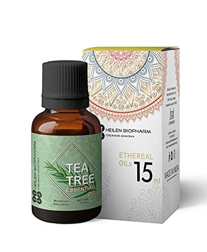 Image of Heilen Biopharm Tea Tree Essential Oil - 15 mL Bottle I Pack of 1, for Healthy Skin and Hair (Melaleuca alternifolia)