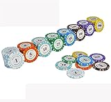 □ Professionelles Casino-Stil & mehr Spaß: Dieses Poker-Set hat alles, was Sie brauchen, um große Spielabende mit einem klassischen Look und einem beruflichen Gefühl zubereiten.Chips werden mit einem getroffenen Stil kombiniert, um Mode und klassische Figur zu erreichen, perfekt für das Heimspiel mit Familie und Freunden!