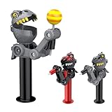 HDLNKAK 2 Pcs Dinosaur Lollipop Holder for Kids, Christmas Lollipop Case, Creative Press-to-Store Toy & Fun Gift for Toddlers Over 3 Years Old (Black & Grey)