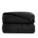 DecoKing Kuscheldecke 70x150 cm schwarz Decke Microfaser Wohndecke Tagesdecke Fleece weich sanft kuschelig skandinavischer Stil Henry