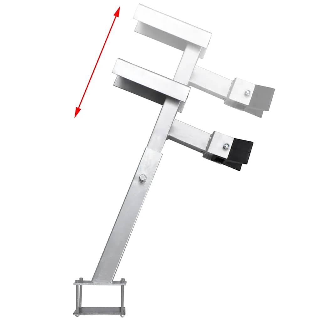 vidaXL Supporto Verricello per Rimorchio Barca, Regolabile 62–72 cm, Acciaio, Supporto Prua, Capacità 500–1000 kg, Spessore Acciaio 2,5 mm, Attrezzatura Sollevamento e Fissaggio Barca