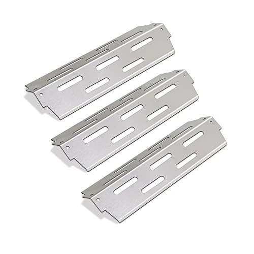 Plowo Heat Deflector Gas Grill Replacement for Weber Genesis II E-410, Genesis II S-410, Genesis II LX E-440, Genesis II LX S-440, Stainless Steel Replace Parts Accessories for Weber 66041, 3 Pack