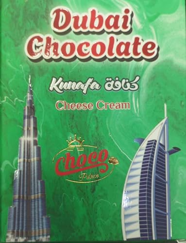 Image of Choco Palace Dubai Chocolate Kunafa Cheese Cream Flavoured Bar, UAE Souvenir Chocolate (From UAE)