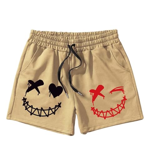 Short de survêtement homme avec lettres graphiques et cordon de serrage