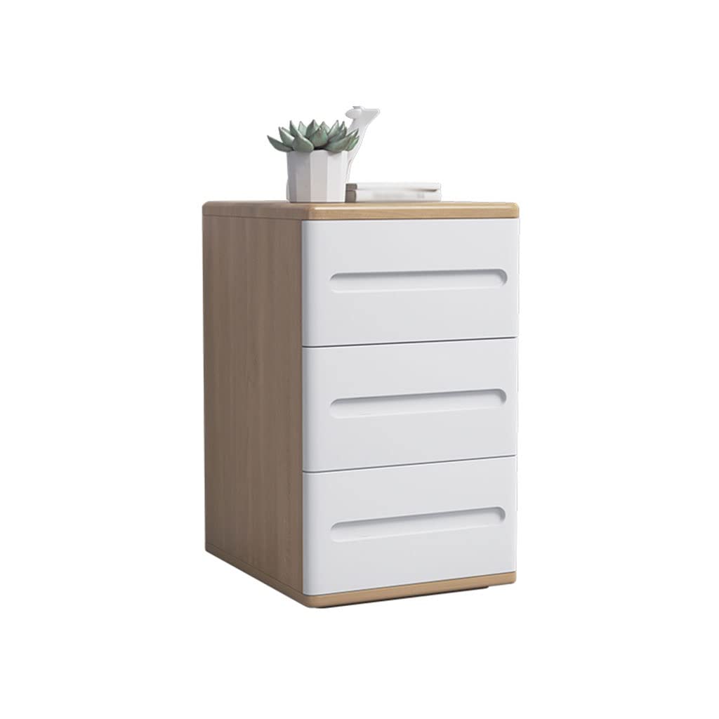 Nachtisch Holz Dreiziehende Nachttischkabinett Lagerschrank Modernem Minimalist Wohnzimmer Schlafzimmer Nachttisch Aufbewahrungsschublade Kleines Kabinett (Holz) Nachtkommode (Color : D)