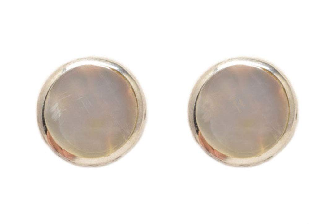 925 Sterling Silver Shell Round Shaped Dangle Hook Earrings Handmade in Bali