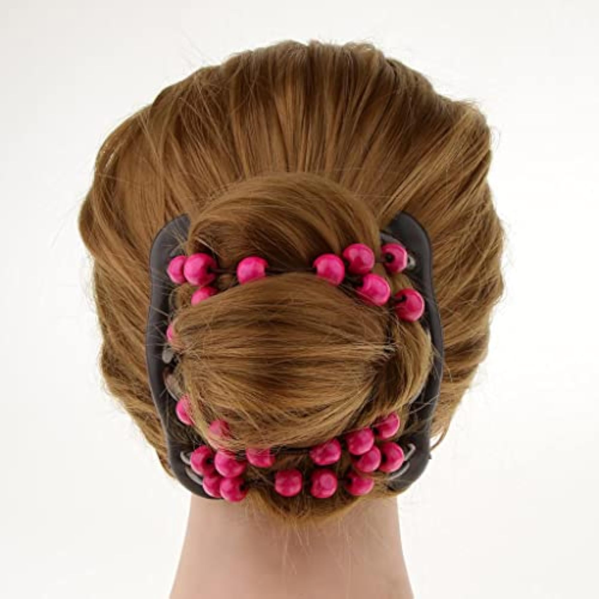 Double Clip Beaded Hairpin Bow Comb